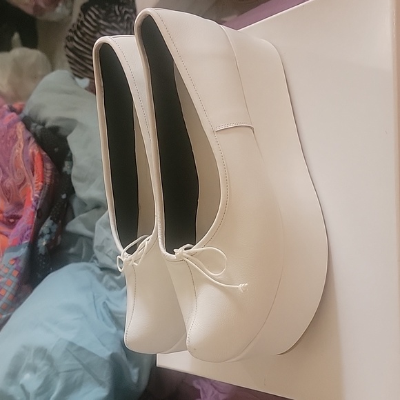 Flat Apartment Ballerina Platform Lambskin Shoes - Picture 7 of 12